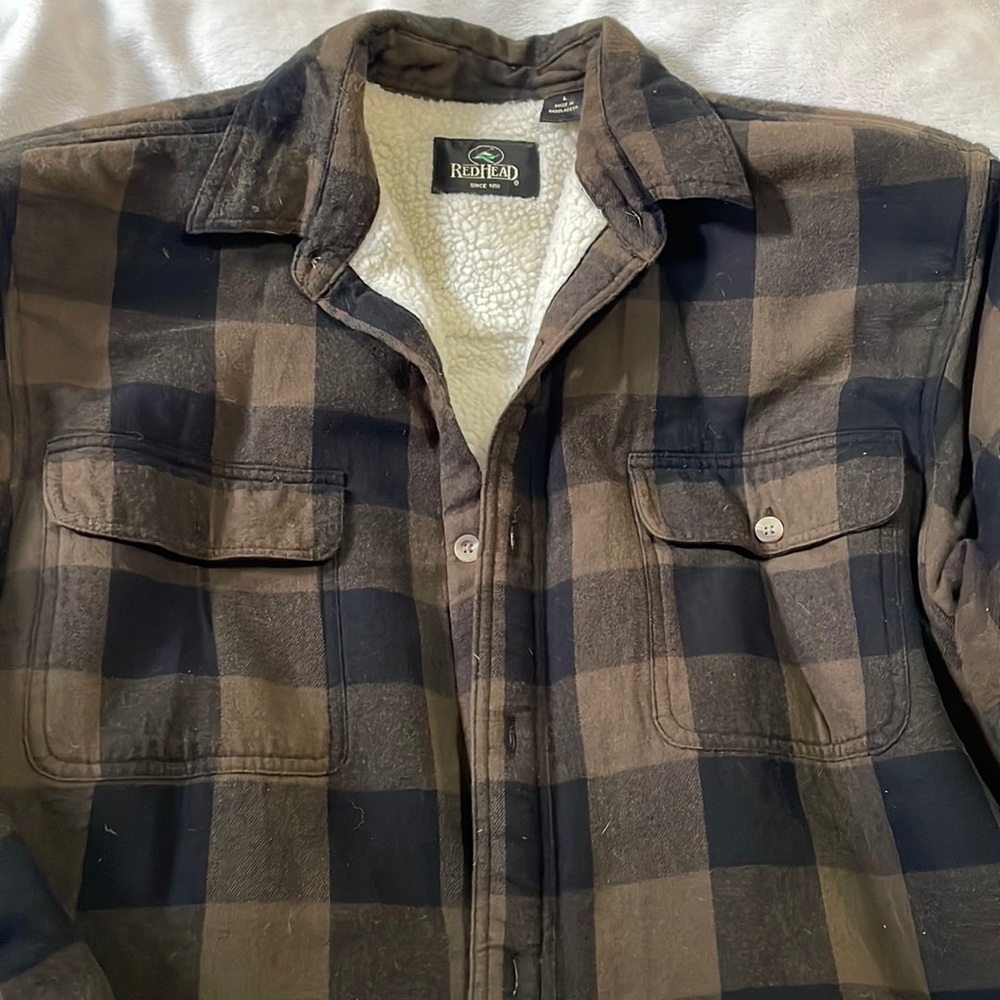 Mens Read Head Flannel Jacket size large